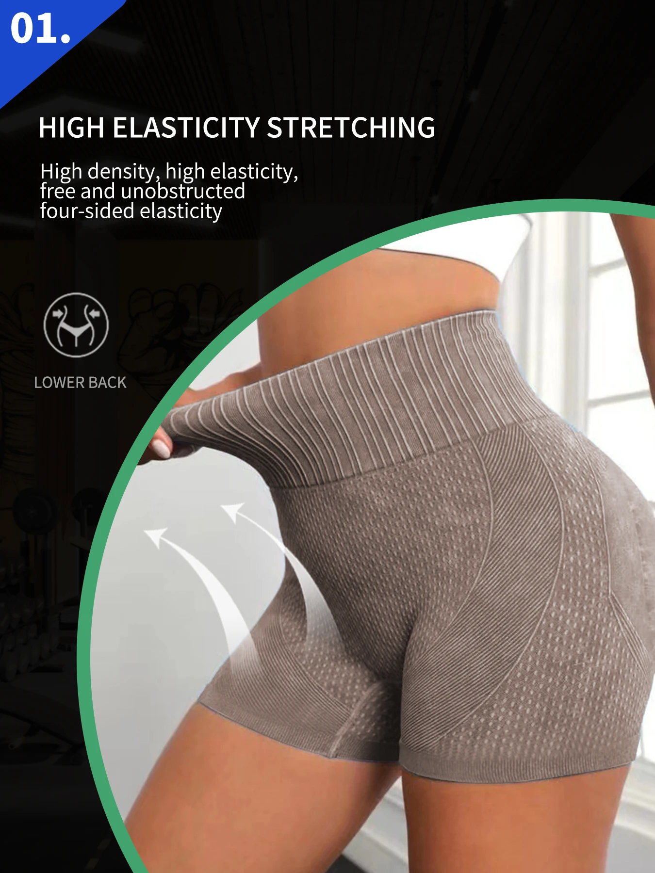 Tight, High Waisted, Sexy Peach Quick Drying, Breathable Yoga Pants, WOMEN\'S Running, Sports, and Fitness Three Point Shorts