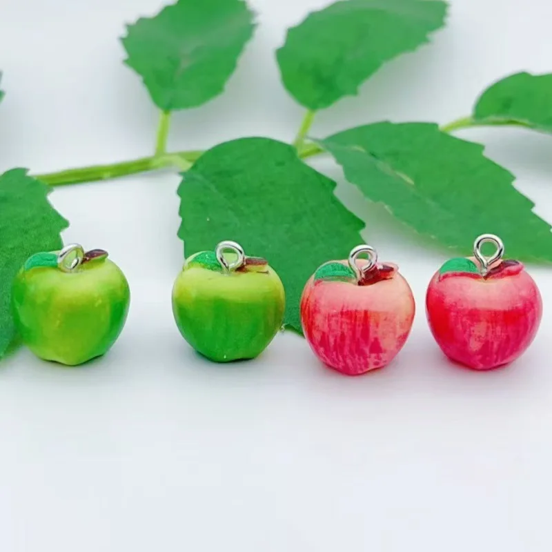 10pcs Simulation Apple Green Red Miniature Food Play Mini Three Dimensional Small Fruit Micro Landscape DIY Accessories view 2