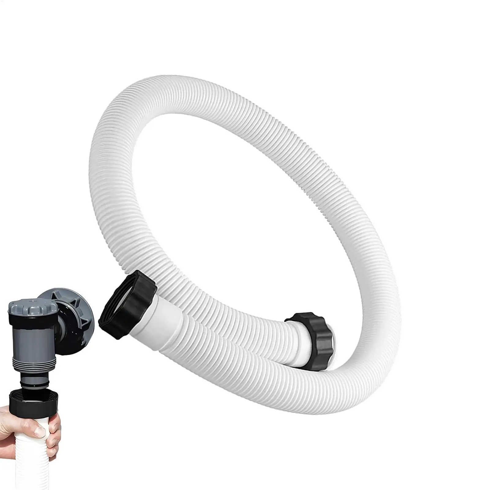 

Pool Pump Replacement Hose Pool Filter Hose Quick-Connect Flexible Heavy-Duty Pipe Parts for Swimming Maintenance Hot Tubs