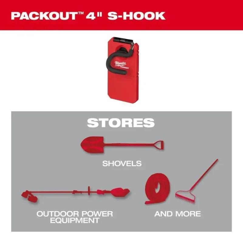 Milwaukee 48-22-8333 PACKOUT™ 4” S-Hook Power Tool Accessories MILWAUKEE Tools