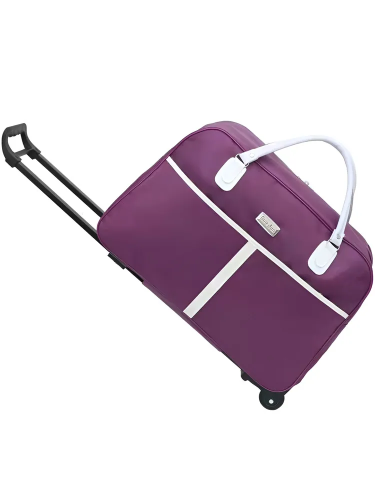 Large Capaci Travel Bag Women's Lightweight Pull Rod Bag Foldable ort Trip Hand Lage Bag with Wheels Faion Trend