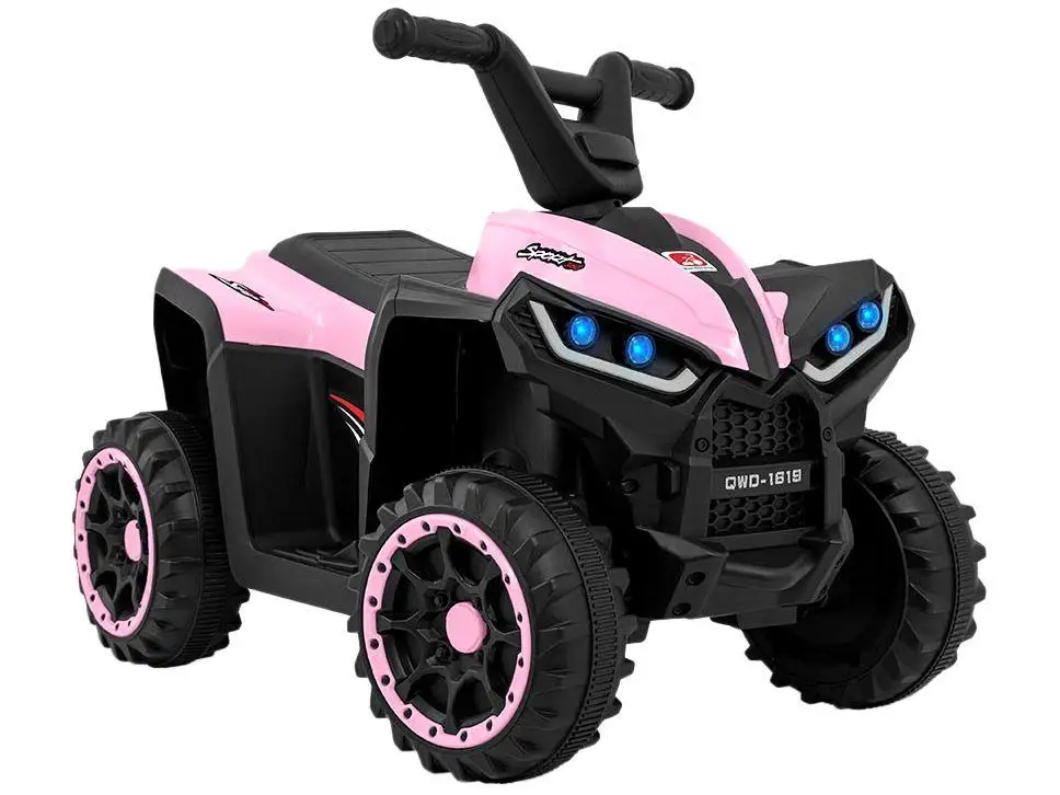 Quadricycle eléctrico infantil negro y rosa