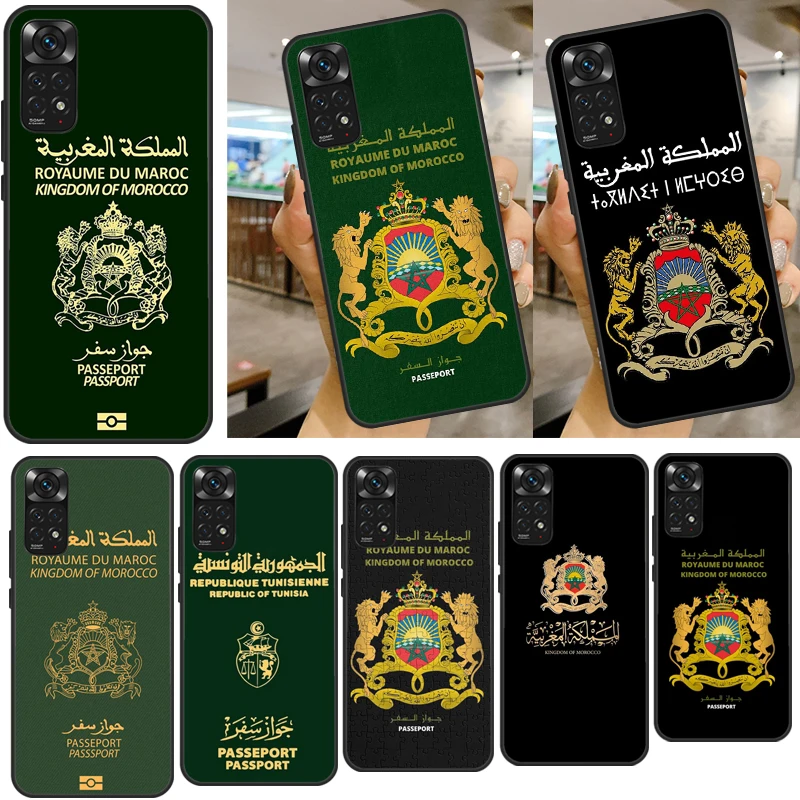 Morocco Maroc Moroccan Flag Case For Xiaomi Redmi Note 10S 9S 8T Note 11 Pro Note 8 9 10 Pro 9A 9C 9T 10 Cover Coque