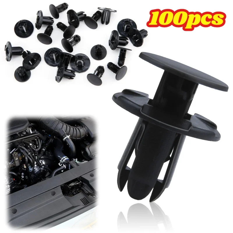 Car Plastic Push Rivet Clips Universal Auto Retainer Fastener for Bumper Fender Door Trim Panel Automotive Repair Accessories