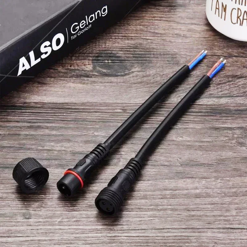 M10 2Pin 3Pin 4Pin Waterproof Butt Connector 220VCable Extension Male Female Plug IP67 Outdoor LED Car Boat Sensor Quick Connect