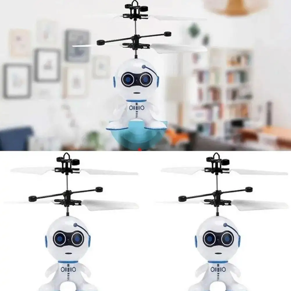 Gesto Sensing Flying Robot para Crianças, Astronauta UFO, Mini Cartoon Drone, Helicóptero, Avião Controle Remoto Brinquedo, F4i3