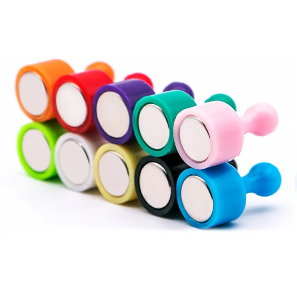 Multi Color Neodymium Strong Magnet Powerful Round Portable Fridge Sticker Noticeboard Thumbtacks For School Kitchen Pushpin