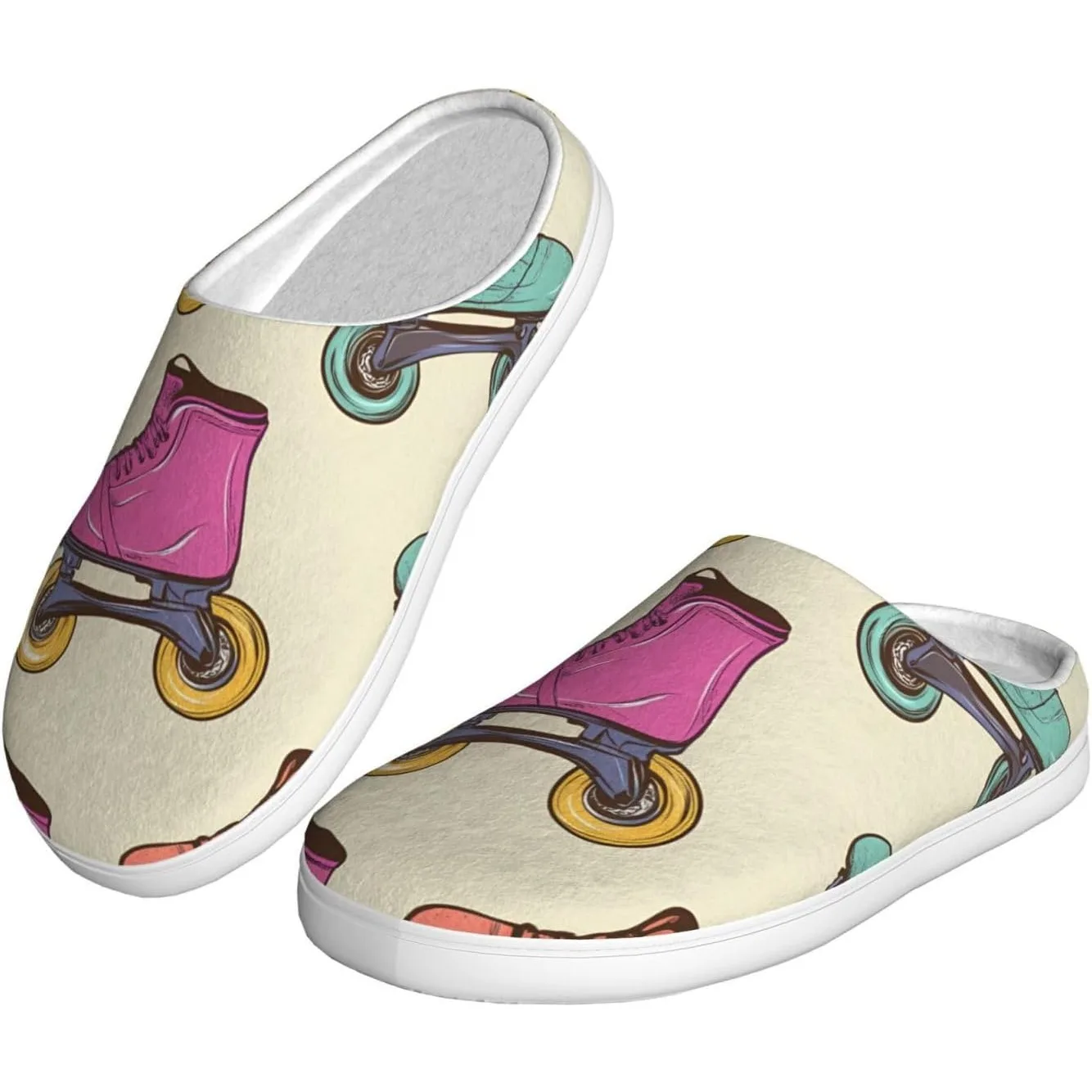 

Красочные женские удобные тапочки в стиле ретро, домашние и уличные домашние тапочки из мягкого хлопка с противоскользящей подошвой