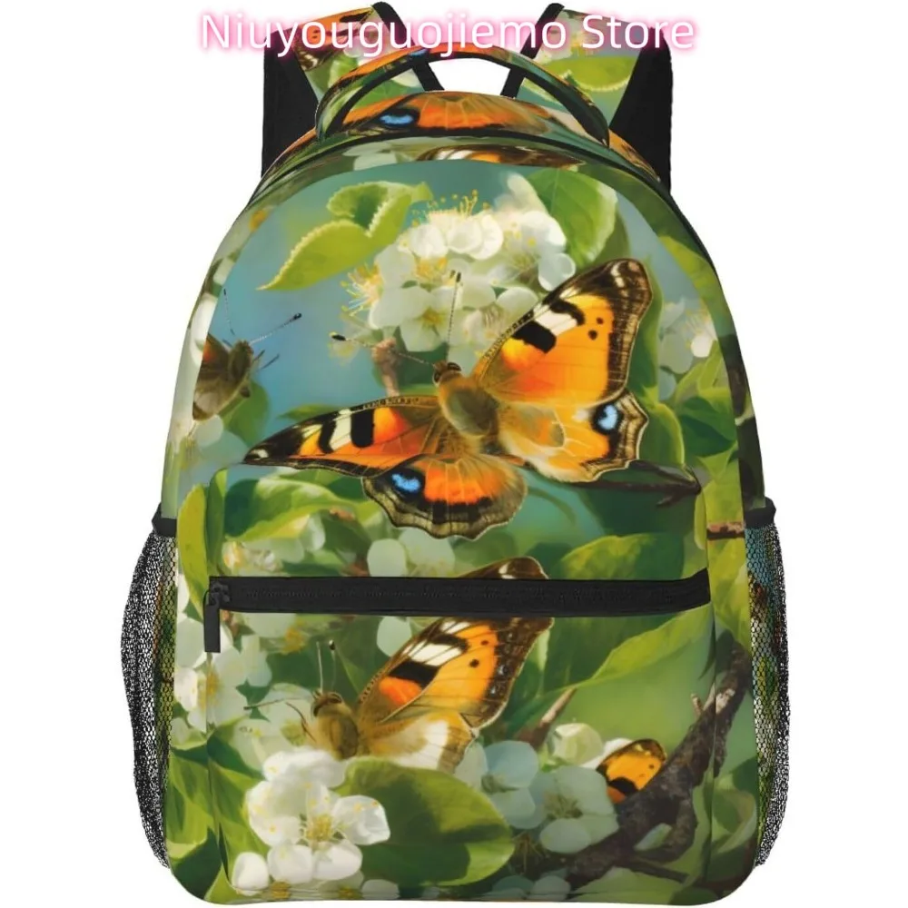 

Легкий рюкзак для ноутбука Summer Forest Butterflys, легкий многоцелевой дорожный повседневный рюкзак унисекс, студенческие рюкзаки для