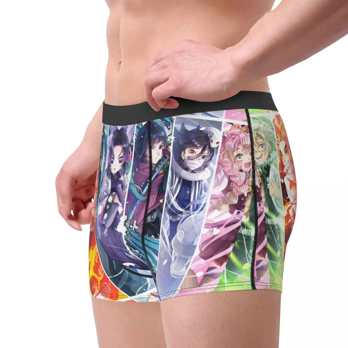 Kimetsu No Yaiba-bóxer Demon Slayer para hombre, ropa interior especial muy transpirable, pantalones cortos con estampado 3D de alta calidad, Idea de regalo