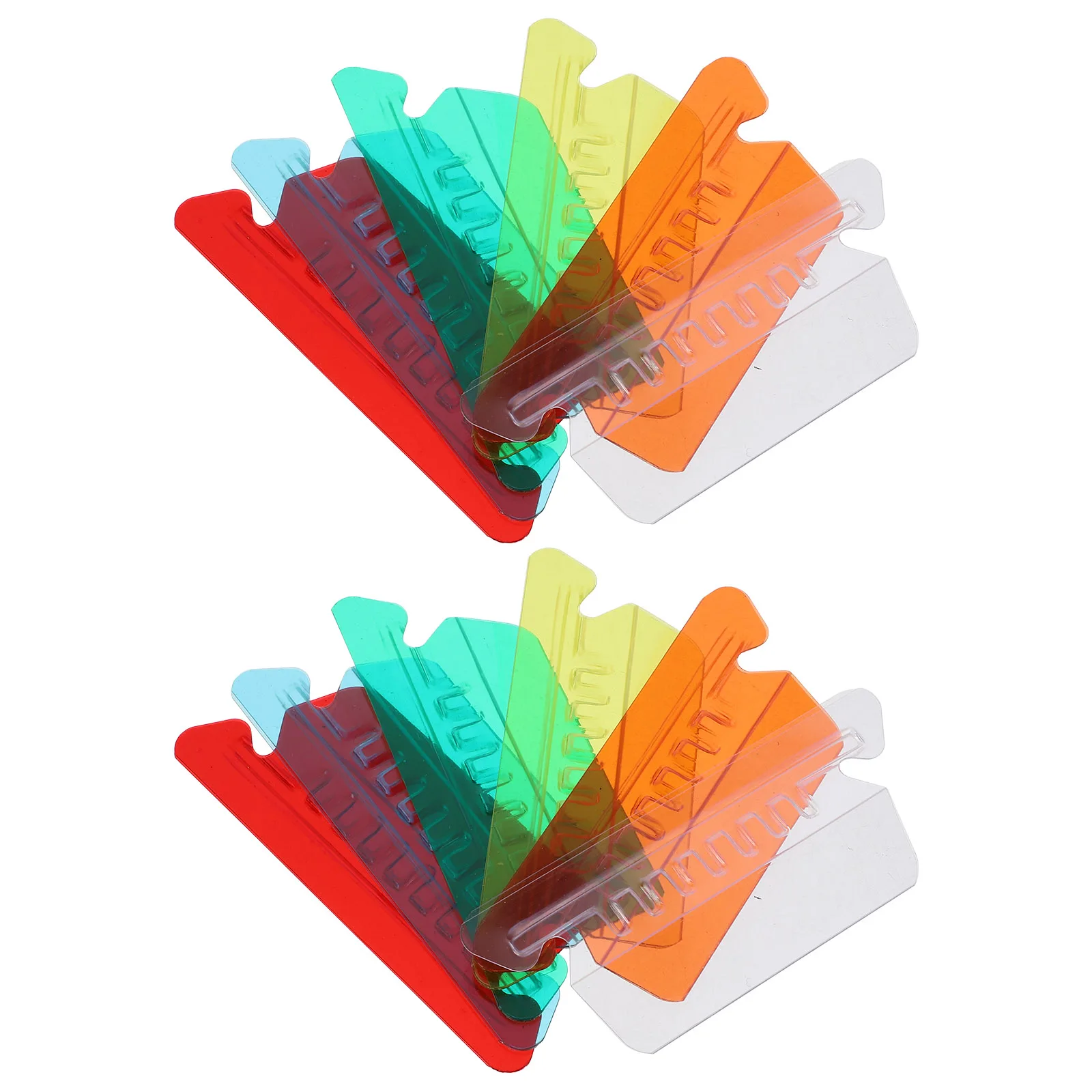 

1 set 1 Set Pvc Label Clips Colorful Transparent File Folder Tabs Hanging Folder Inserts Office Supplies For File Cabinet Books