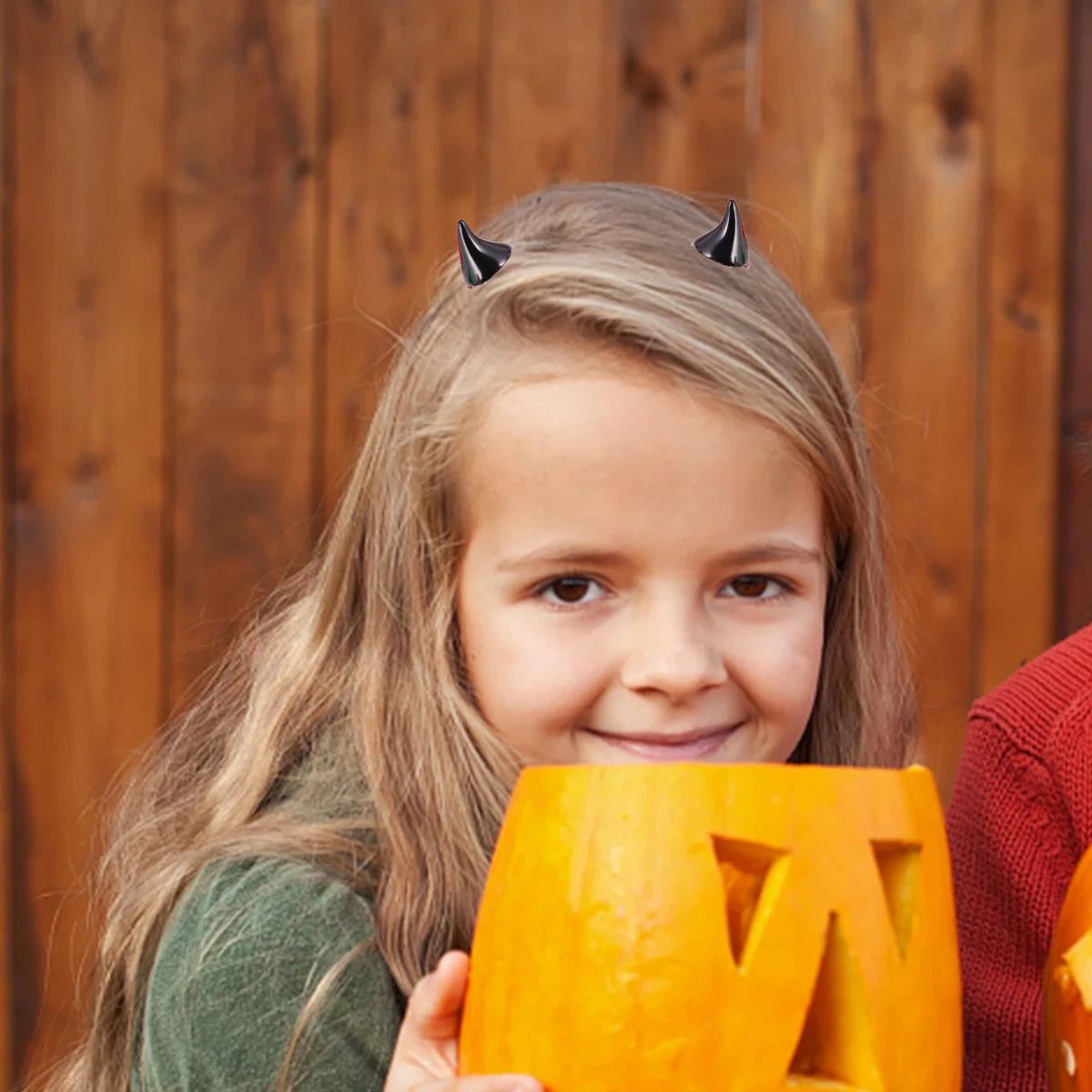 12 قطعة مقاطع الشعر الشيطان مجموعة مقاطع الشعر الشيطان تأثيري 6 ألوان هالوين زي ملحق للحزب تأثيري مخيف أغطية الرأس ديكور #2