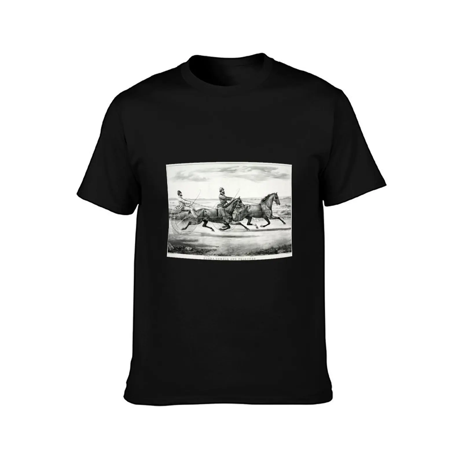 Flora Temple and Princess - 1859 - Currier & Ives T-Shirt Large Size Basic Casual T-Shirt