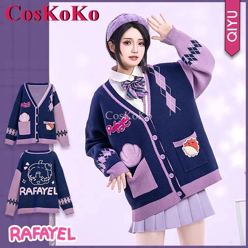 CosKoKo Rafayel Cosplay Game Love And Deepspace Costume Derivative Product Fashion Sweet Lovely Sweater Coat Daily Outfit S-L