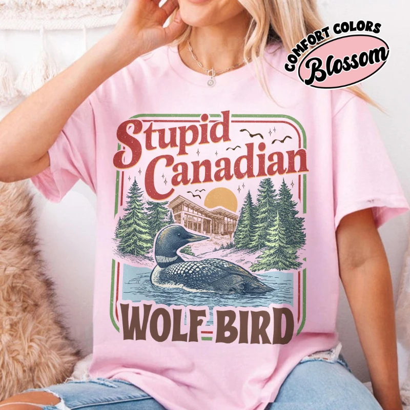 Spring Summer New Arrivals Stupid Canadian Wolf Bird Comfort Colors Shirt, Heated Rivalry Inspired Shirt, Team Hollanov Tee
