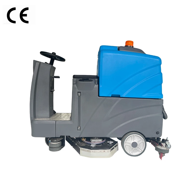 Best Selling High Efficiency Dual Brush Ride-On Floor Scrubber Heavy-Duty Machine for Cleaning Manufactured by Top Company
