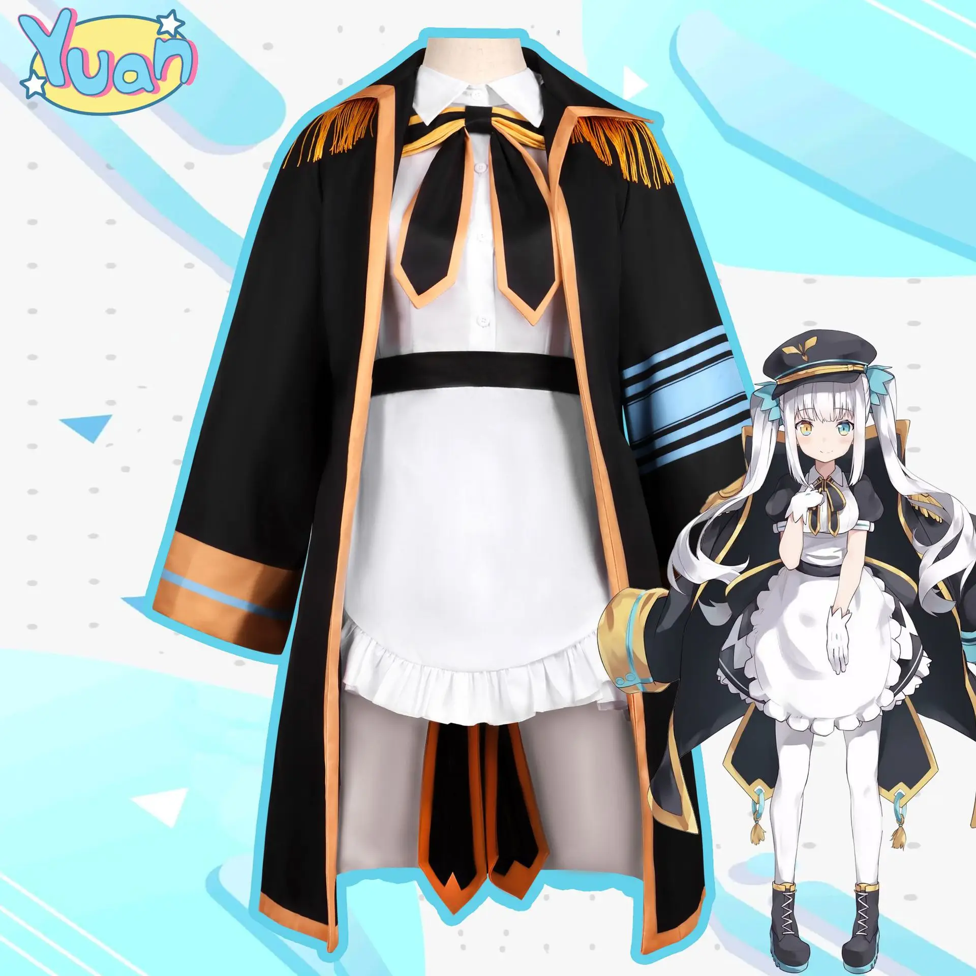 

Virtual Idol Cos Play Youtuber Kagura Mea Cosplay Costume 2D Maids Outfit Halloween