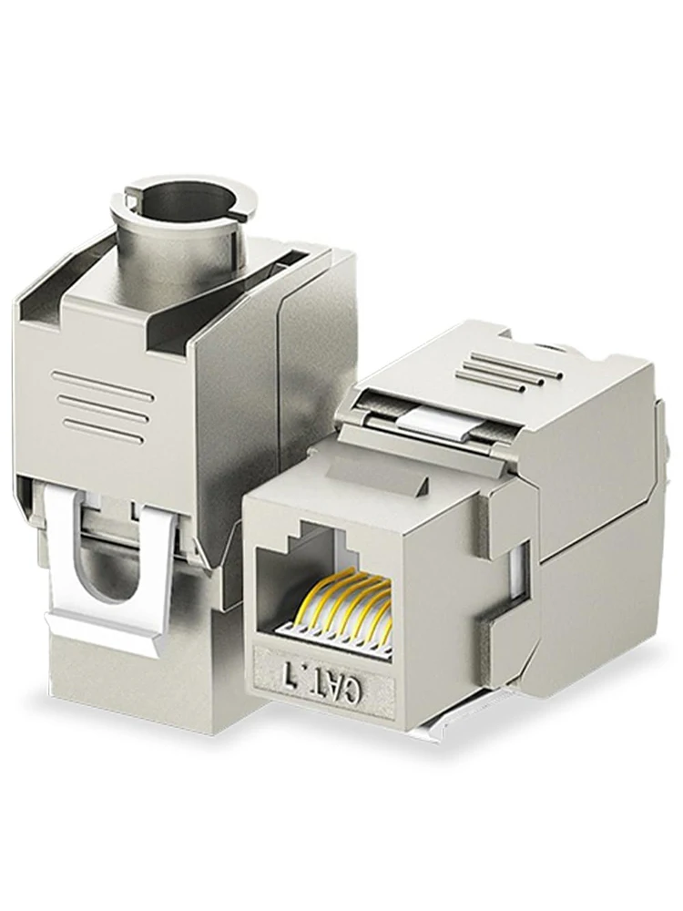 Złącze Keystone ZoeRax Cat8 Cat7 Cat6A bez użycia narzędzi, żeńskie złącze RJ45, ekranowane cynkiem (STP), modułowe złącze Ethernet RJ45 PoE+ — zdjęcie produktu 7