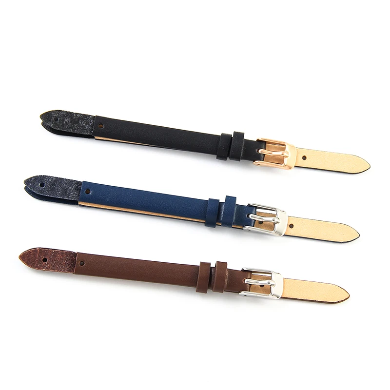 สายนาฬิกาหนังวัวแท้ยืดหยุ่นสบายสำหรับฟอสซิล ES3745 ES3861 ES4026 ES4119สาย Es3565กันเหงื่อขนาด8มม.