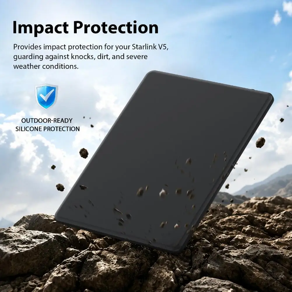 Silicone Bumper Case for Starlink V5 Shockproof Protective Cover Drop-Resistant Shell Accessories