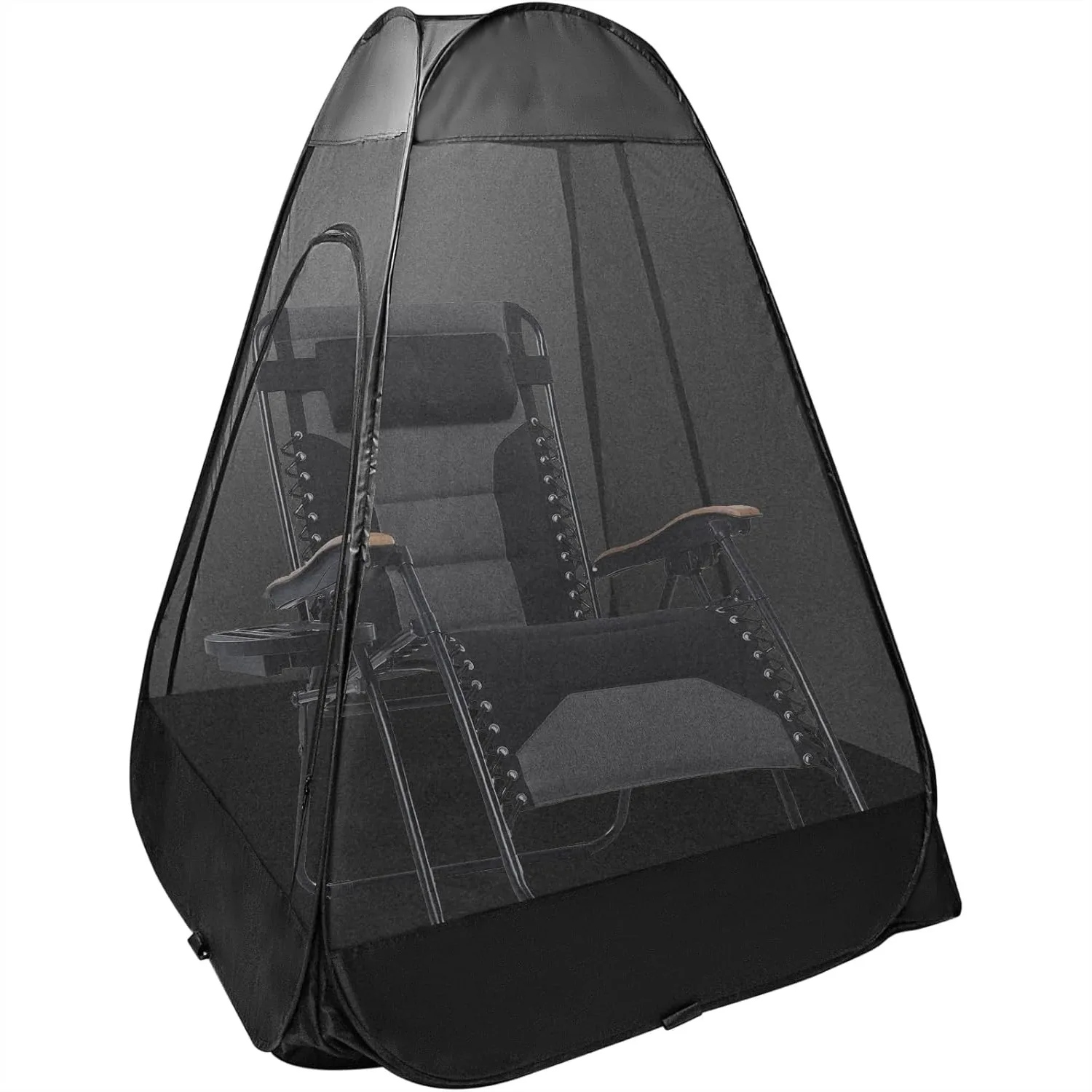 

1-Person Pop Up Camping Tent with Mosquito Net, 47x47x59 Inch See Through Mesh Shelter for Fishing, Not Included Chair