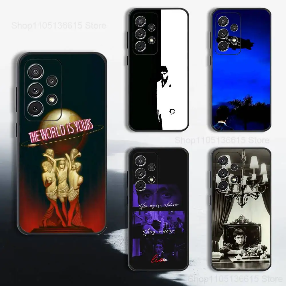 

S-Scarface Tony M-MONTANA Case For Samsung S25,S24,S23,S22,S21,S20,S10,S9,Ultra,Plus,Lite,FE,Soft Silicone Black Cover