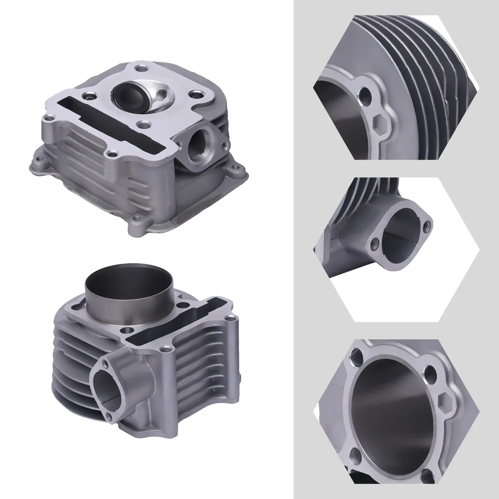 مجموعة أسطوانات كبيرة تتحمل تتضمن عمود الحدبات ورأس الأسطوانة وحشيات لسكوتر GY6 170CC ATV والرباعية والأجزاء