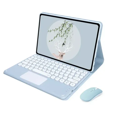 Imagen 2 del producto Para Lenovo Tab One TB-305XU 8,7 pulgadas/K9 8,7 pulgadas TB-305FU 2025 funda con teclado, teclado Bluetooth desmontable + funda para tableta