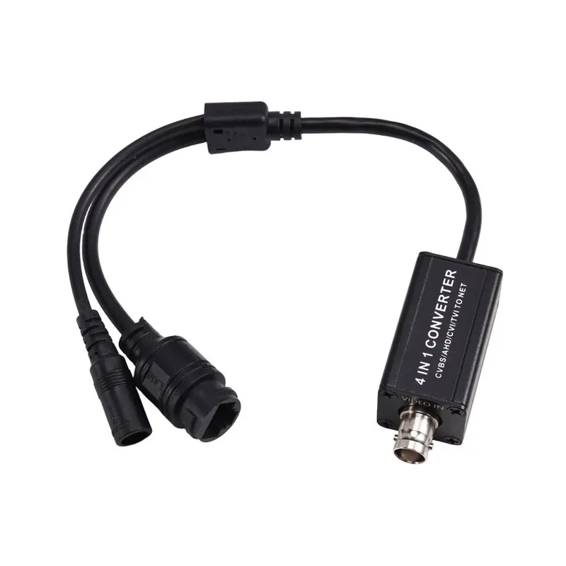 ABKQ-H. 265 RTSP 4-In-1 Signal Converter 720P/1080P AHD/TVI/CVI/CVBS BNC Input RJ45 Output Adapter For CCTV Security Cameras
