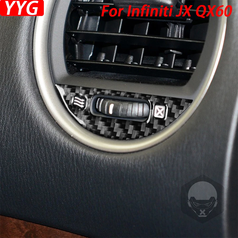 

Для Infiniti JX 2013 QX60 2014-2016 панель из углеродного волокна для кондиционирования воздуха на приборной панели, отделка салона автомобиля, аксессуары, наклейка