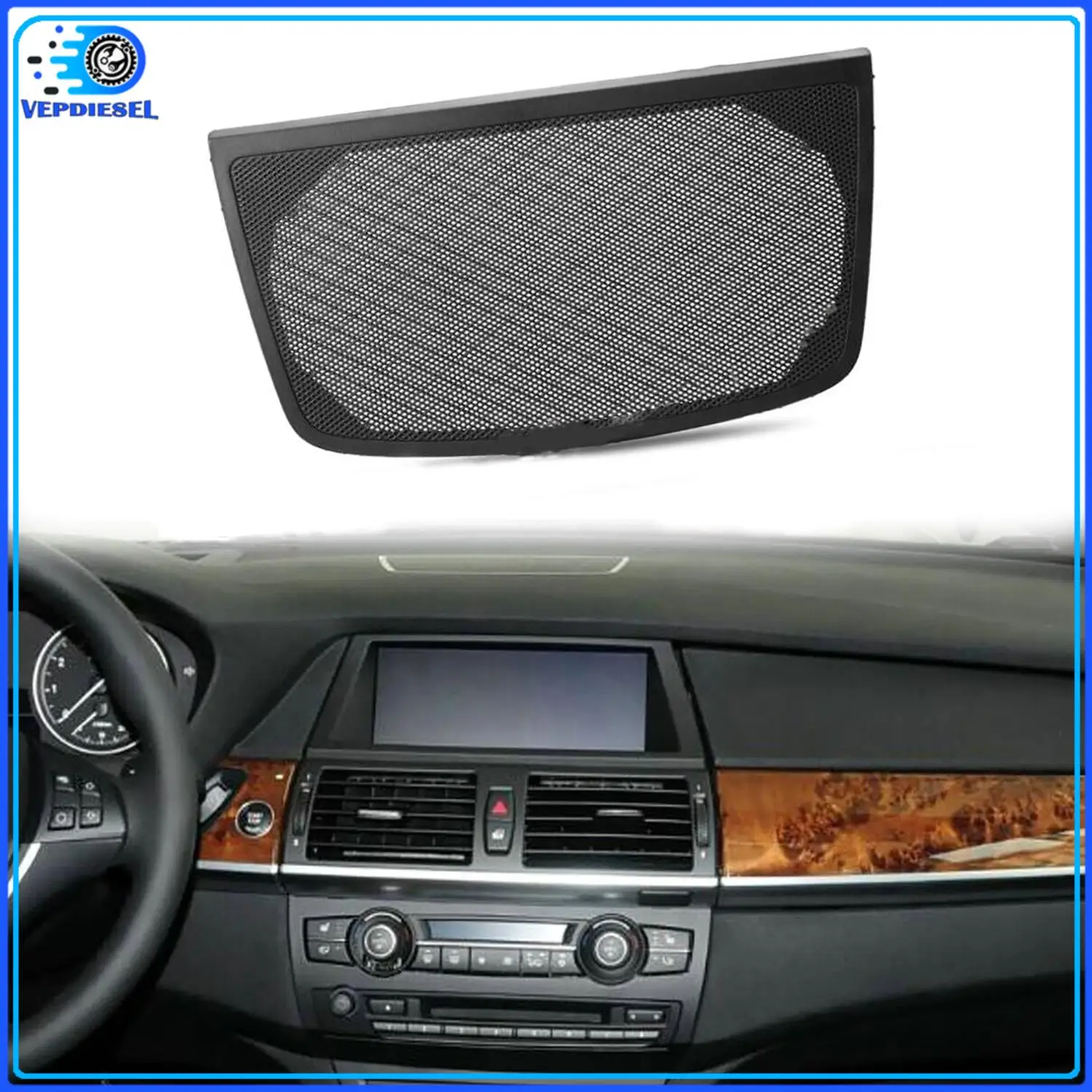 

1 шт. 514571691796 черная крышка громкого динамика автомобиля, решетка панели для BMW X5 E70 X6 E71, автозапчасти