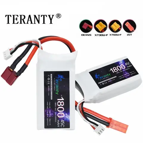 2S LiPo 배터리 7.4v 1800mAh 45C RC 드론 헬리콥터 자동차 보트 예비 부품(Deans T XT60 JST XT30 2S 배터리 포함)