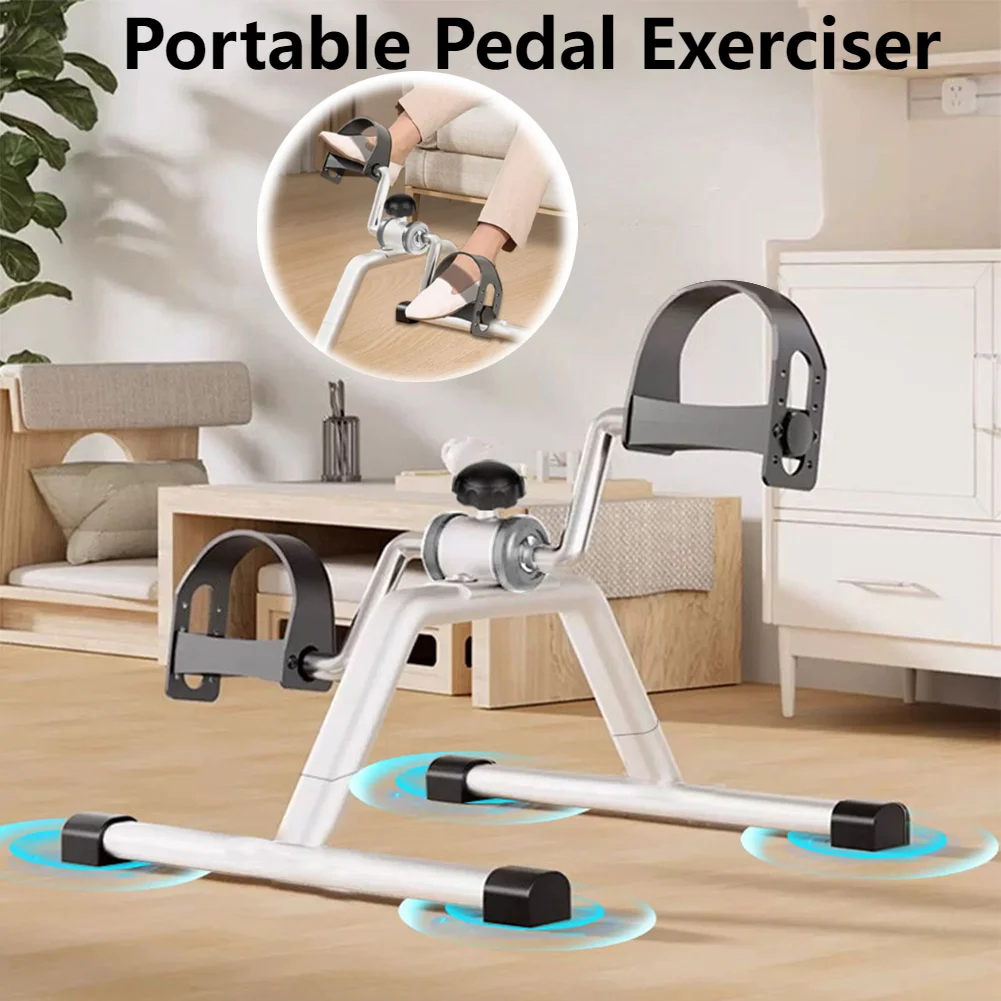 Mini bicicleta estática, máquina de pedalización, manos, piernas, Pedal de rehabilitación, ejercicio, máquina de pedulación de pies para personas mayores, resistencia ajustable