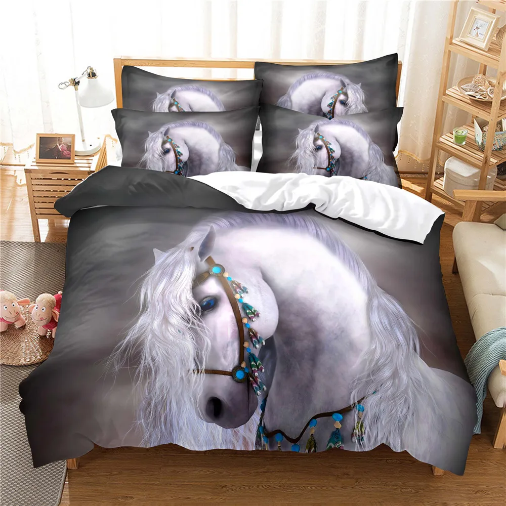 

3D Horse Bedding Set Queen Bedding Duvet Cover Set Bedding Set Bed Cover Cotton Queen Bedroom Bed Cover Set Bed Set Bedding