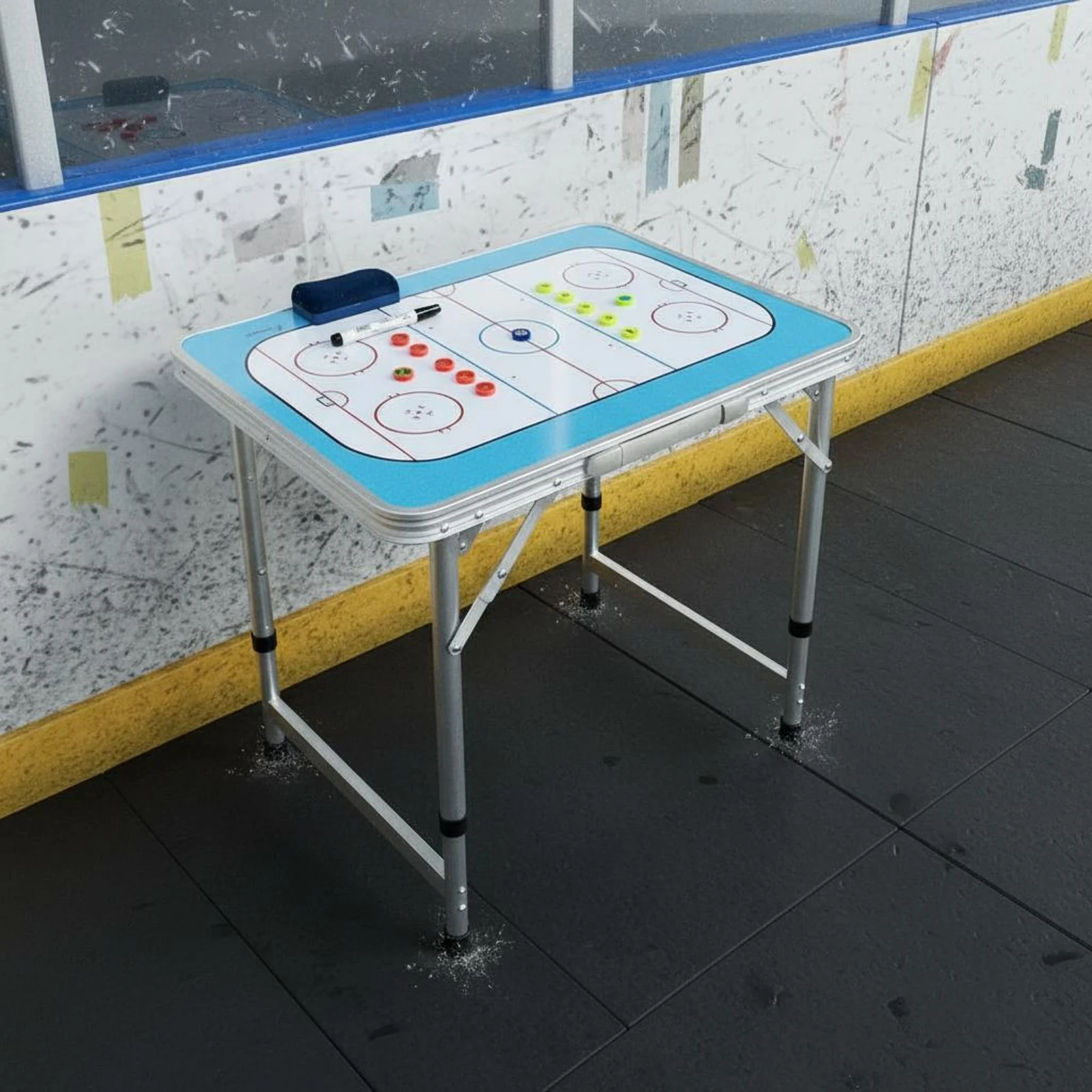 Folding Hockey Desk Board Foldable Hockey Coaching Board Sports Training Gear Tabletop Portable for Trainers