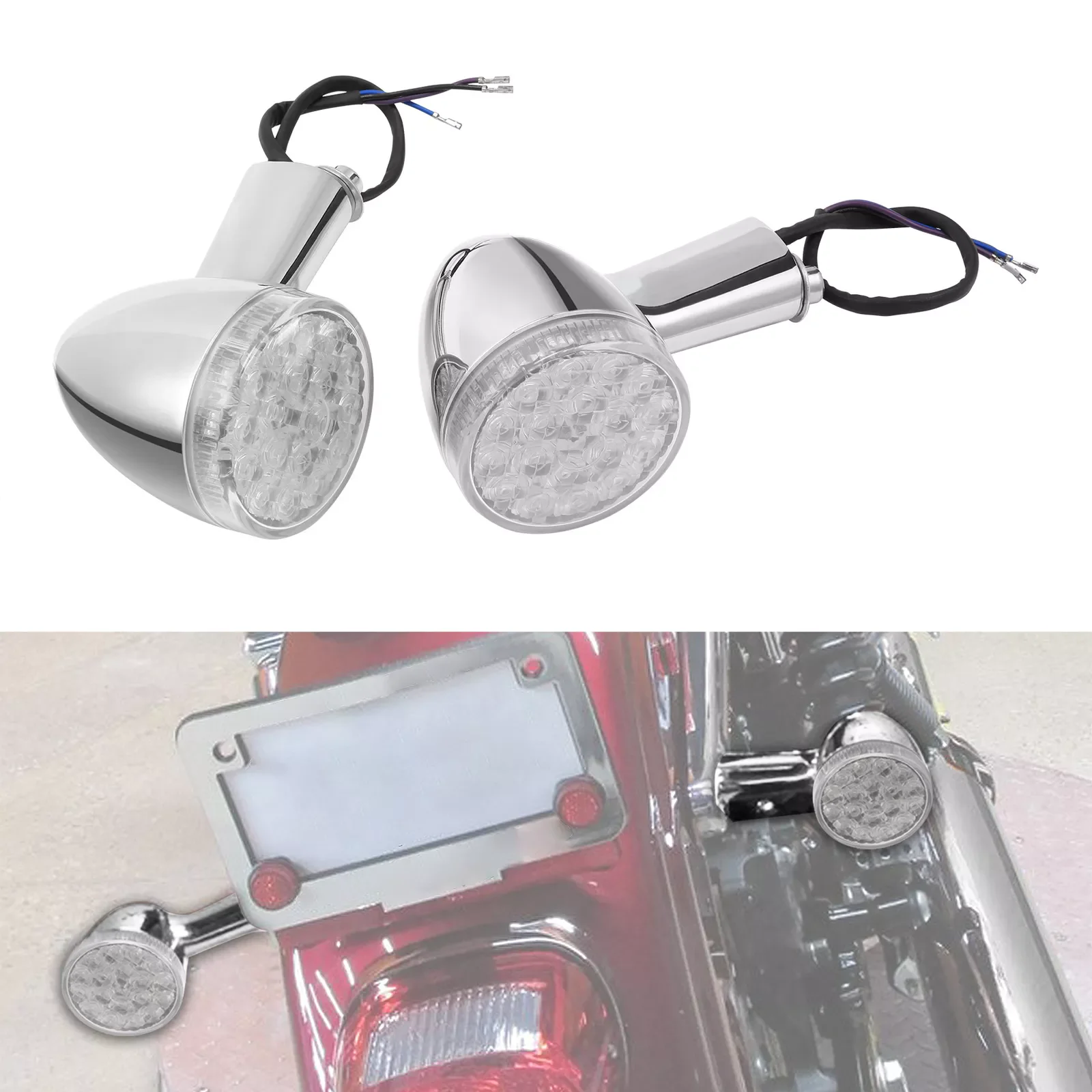 

Motorcycle Front Rear LED Turn Signals Lights For Harley Touring Road Street Glide 2009-2024 Softail 2000-2024