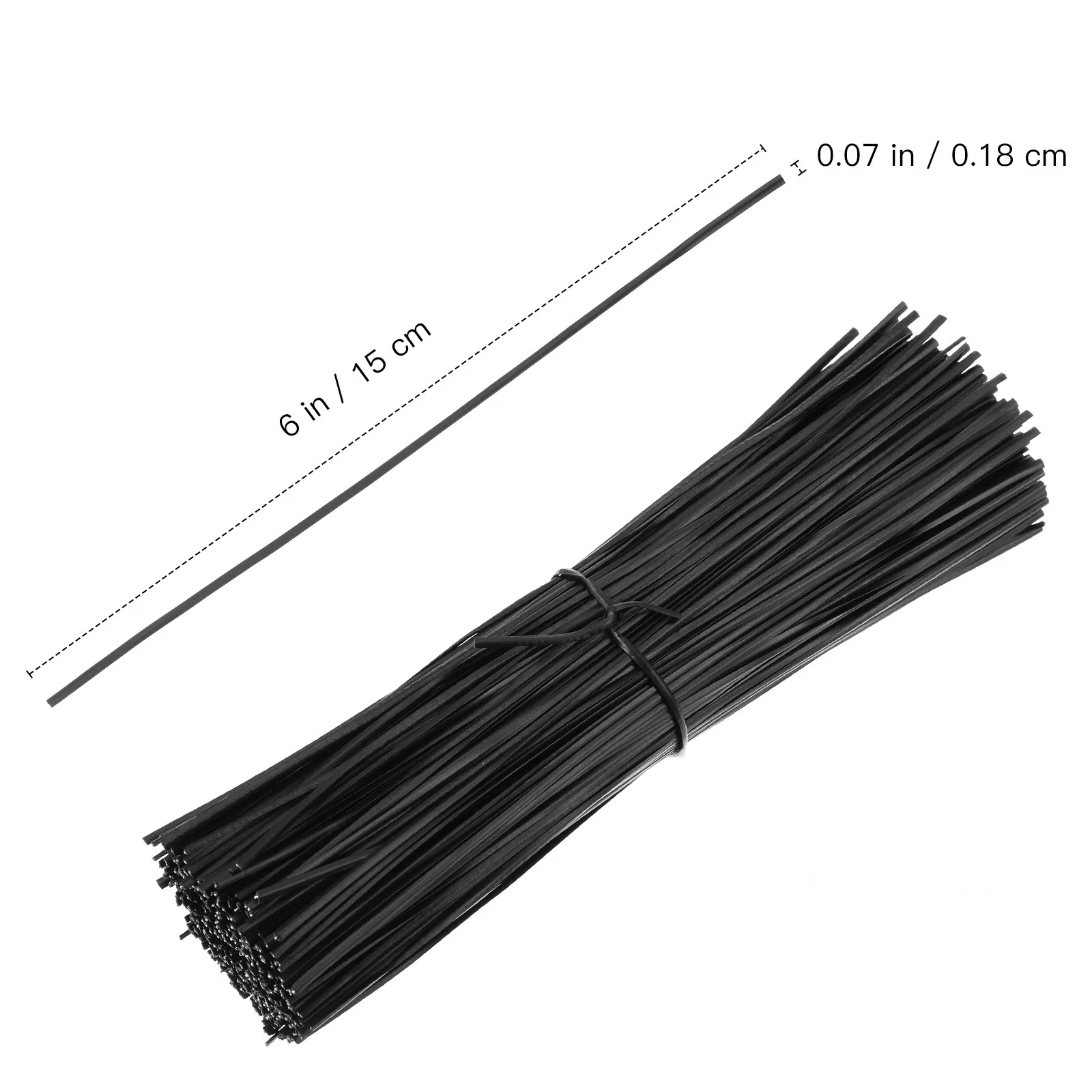 500Pcs 6 Inch Cable Organizer Ties Wire Cord Wraps for Printer Cords USB Network Wires Christmas Lights Gardening Black