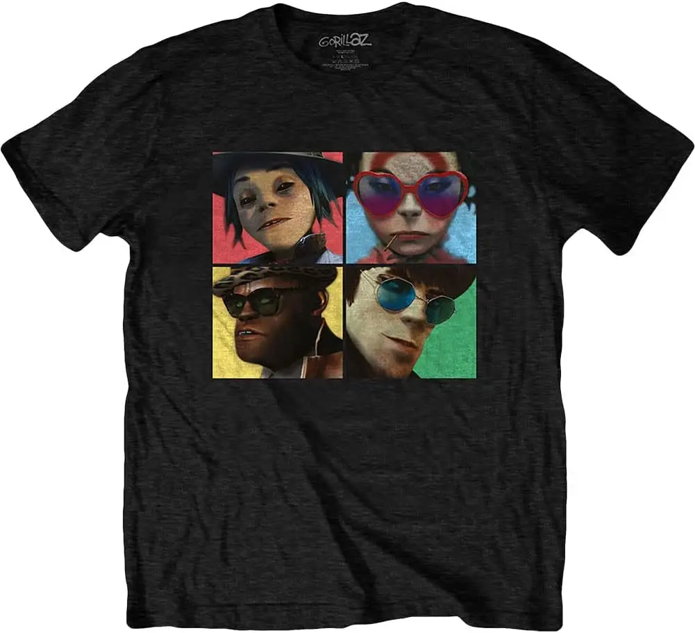 Gorillaz T Shirt Humanz Band Logo Official Mens Black Size L