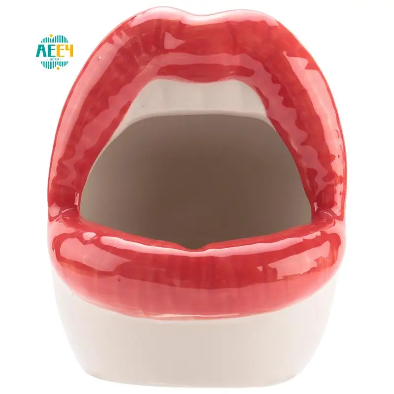 

AEE4-Creative Succulent Cactus Pot, Small Flower Plants Containers Sexy Big Lips Planter For Home Office