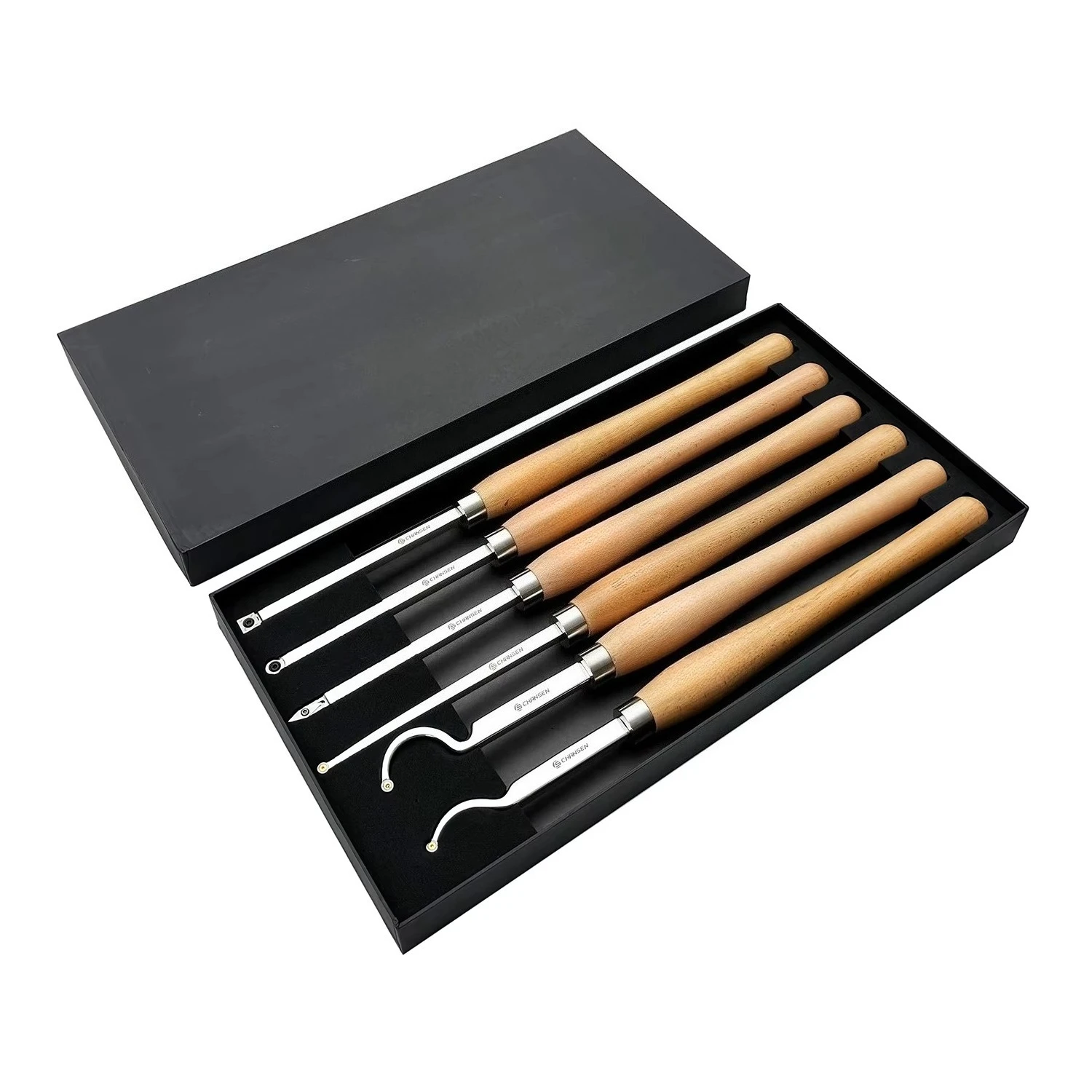 

Item# LS06 6-Pcs Carbide Tipped Wood Lathe Woodturning Chisel Tool Set