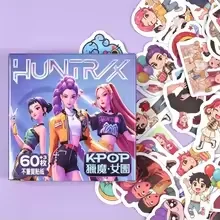 Hot 63 pieces witch girl group  sticker gift box cute cartoon creative stationery handbook stickers gift box  diverse patterns view 5