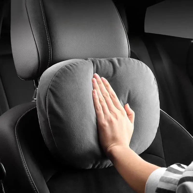 1 Stück Universal-Auto-Kopfstütze, verstellbare Wildleder-Auto-Kopfstütze mit Lordosenstütze, weiches Nackenkissen für Fahrkomfort