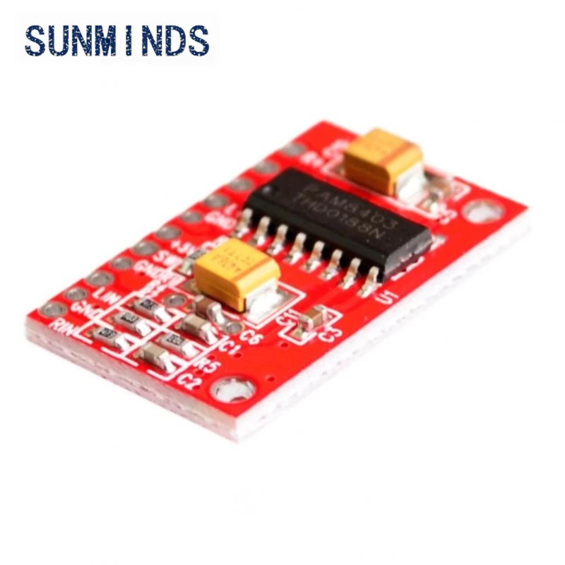 1pcs New 2 Channels 3W PAM8403 Power Supply Class D Audio Amplifier Board 5V USB Power