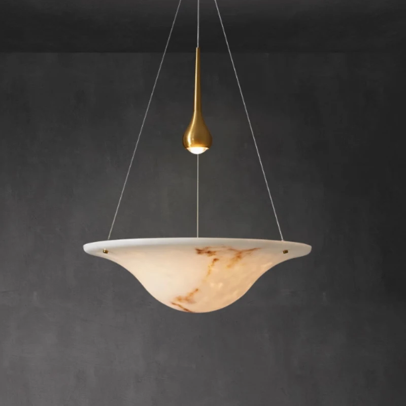 Dining room marble chandelier decoration bedroom flying saucer pattern lampshade spotlight bar dining table chandelier