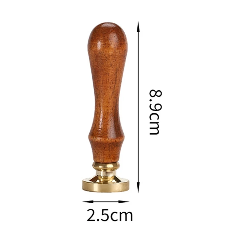 Testa timbro cera con manico in legno Set regali per sigillo per buste carta