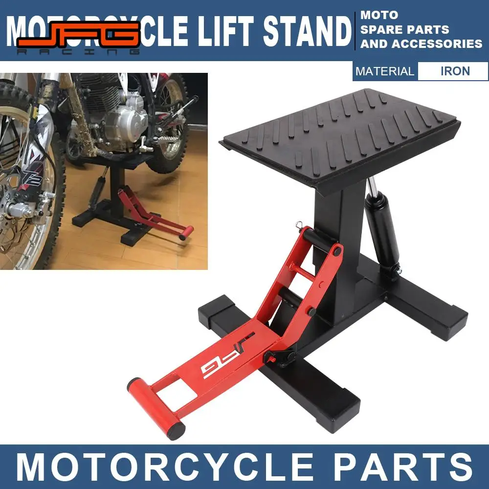 Motorcycle Stand 1000Lbs Capacity Lift Jack Hoist Table Height Adjustable Lifting Stand Repair Maintainance Dirt Bike