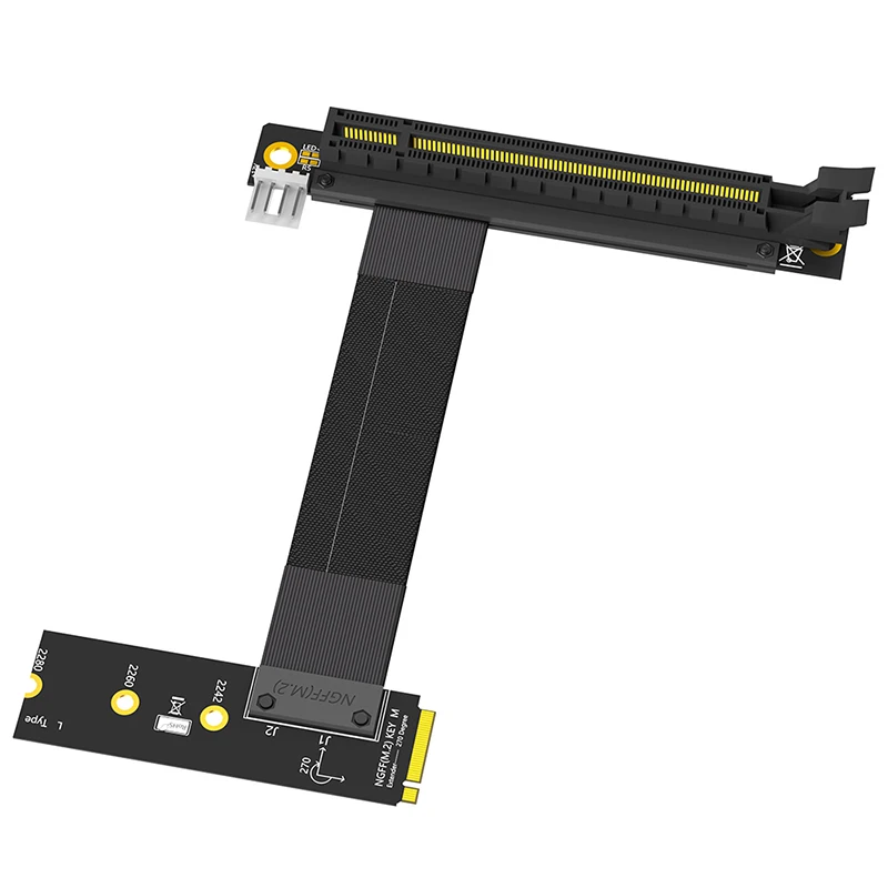 

Riser M.2 NVME M Key to PCI Express 3.0 8Gbps X16 Graphics Card Extension Cable PCIE16X to NVME Adapter for 2242/2260/280 M2 SSD