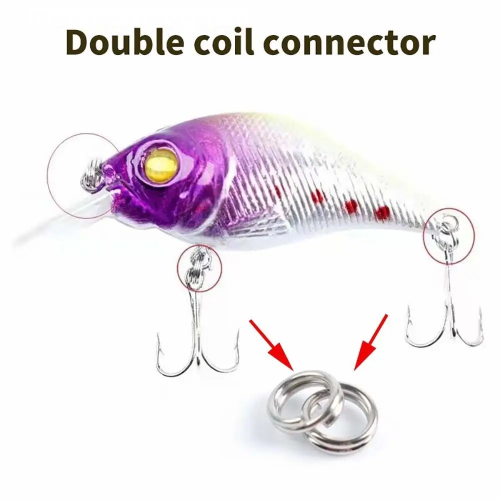 25-50pcs 304 Stainless Steel Fishing Split Ring Snap Split Ring 3mm-9mm Jigging Ring Heavy Duty Fishing Tackle Lure Connector