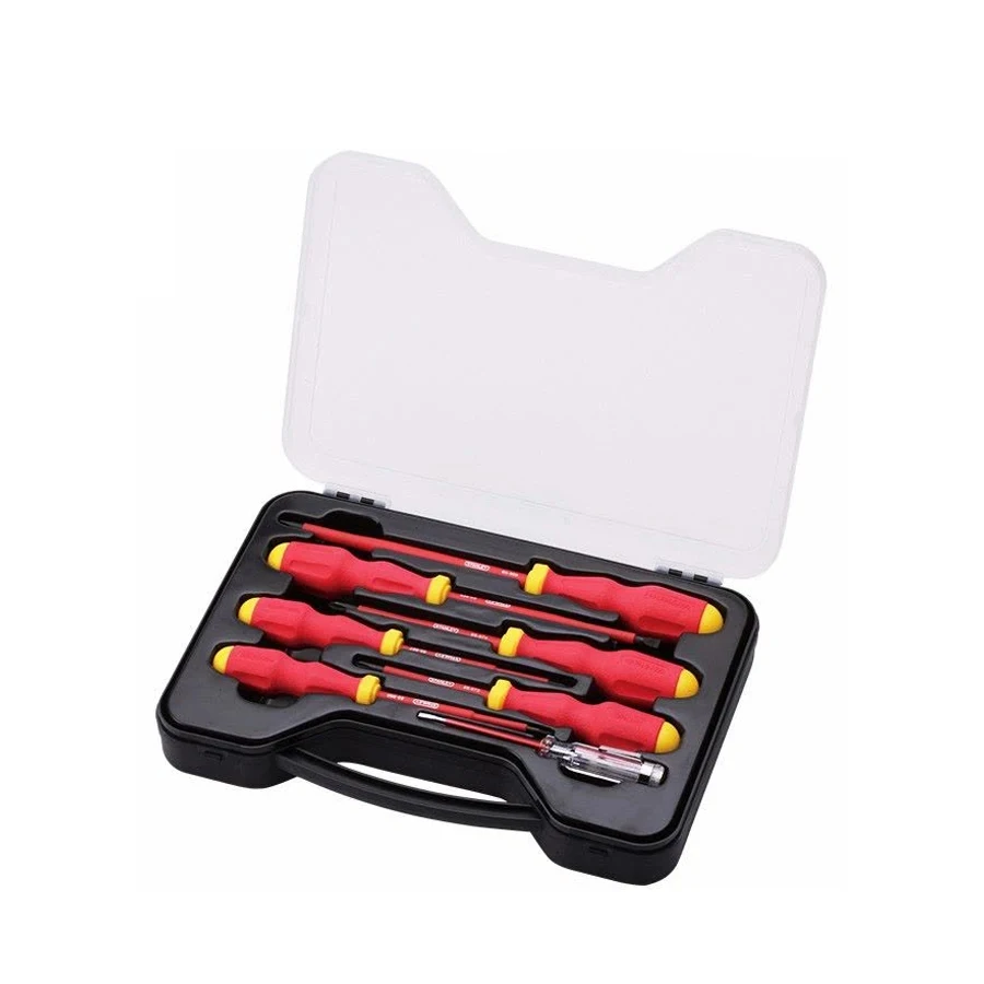 STANLEY 65-980-22 1000V VDE Insulated Screwdriver Set 7Pcs with Voltage Tester Slotted and Phillips Screwdrivers Hand Tool
