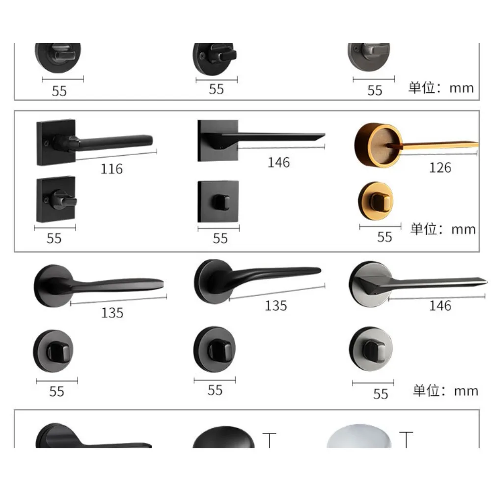 حمام من الفولاذ المقاوم للصدأ قفل باب بدون مفتاح قفل باب خشبي منزلي قفل داخلي مقبض باب مؤشر أسود وأحمر وأخضر #6